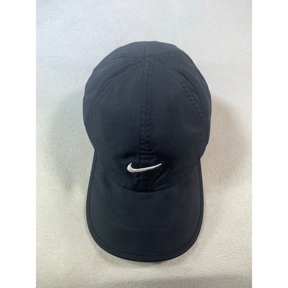 Nike Aerobill Featherlight Ci2662 Dri-fit Black Unisex Running Cap Hat running - Picture 4 of 9